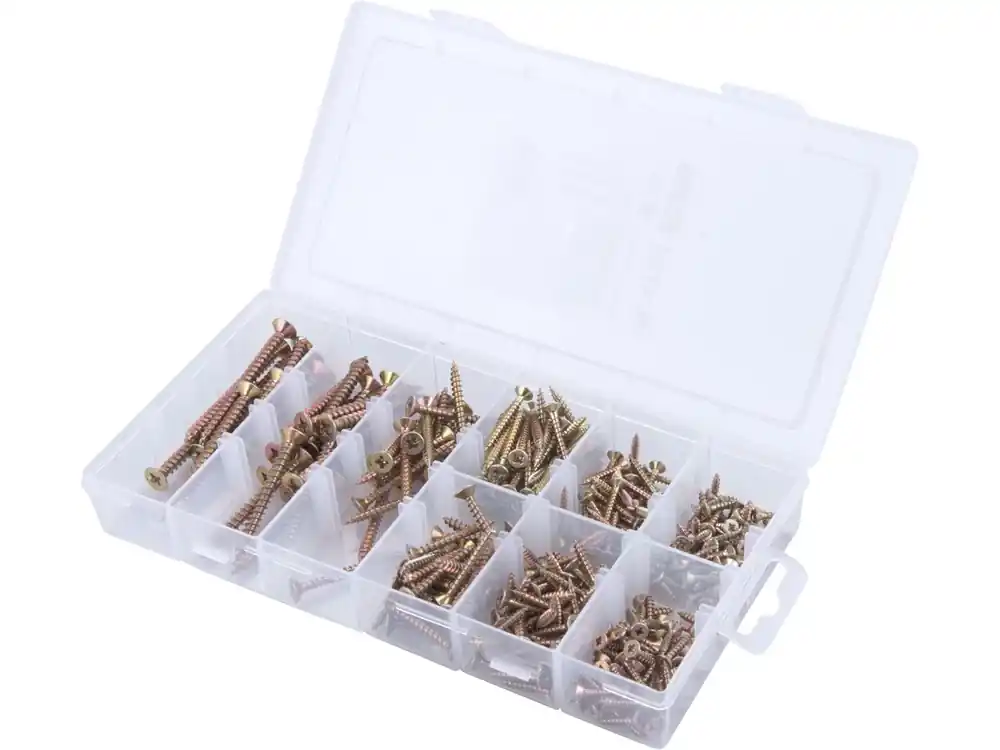 Utolsó esély Extol forgácslapcsavar készlet, 10 méret 2.7x10mm-4.8x60mm, 310db